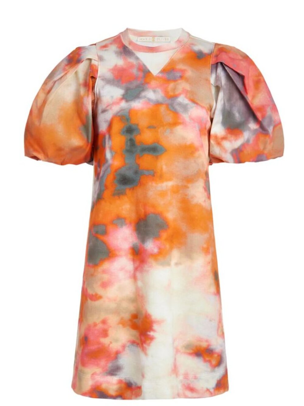 Marie Oliver Evie TieDye Orange/Gray Organic Cotton Mini seen on Rent the Runway